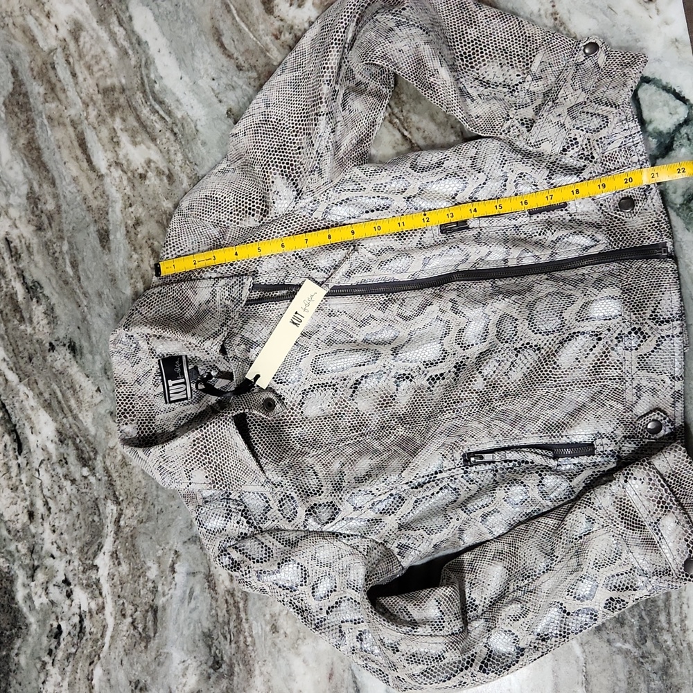 Snake Print Motorcycle Jacket - image 1